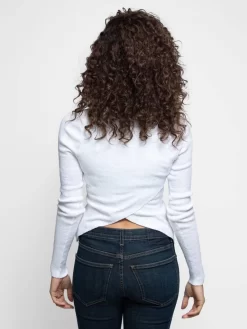 Marva Long Sleeve X-back Tee Bleachwhite -Orciani Store 360 sweater marva long sleeve x back tee bleachwhi 2