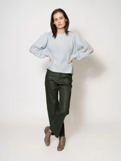 Arne Puff Sleeve Illusion Blue -Orciani Store apiece apart arne puff sleeve illusion blue 4