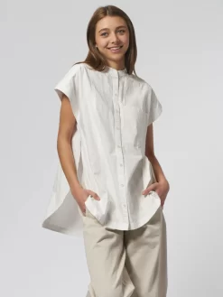 Pia Sleeveless Tunic Cream -Orciani Store apiece apart pia sleeveless tunic cream 1