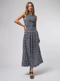 Siempre Tank Maxi Flors Navy -Orciani Store apiece apart siempre tank maxi flors navy 2