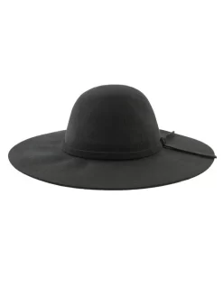 Steph Felt Floppy Hat Black