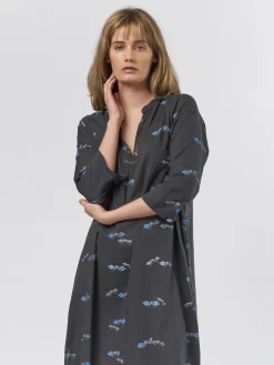 Monroe Dress Washed Black Chama -Orciani Store bsbee monroe dress washed black chama 2