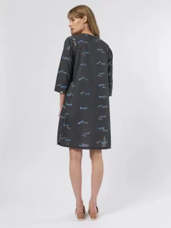 Monroe Dress Washed Black Chama -Orciani Store bsbee monroe dress washed black chama 4