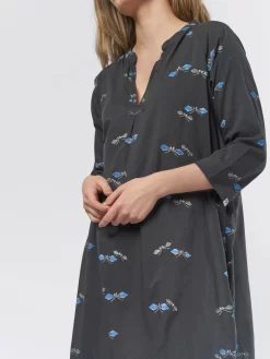 Monroe Dress Washed Black Chama -Orciani Store bsbee monroe dress washed black chama 5