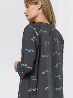 Monroe Dress Washed Black Chama -Orciani Store bsbee monroe dress washed black chama 7