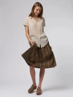 Ollie Shirt Brown Natural -Orciani Store bsbee ollie shirt brown natural 5