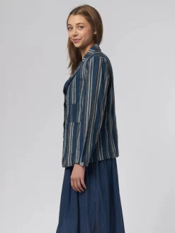 Pampa Jacket Navy Cinco Stripe -Orciani Store bsbee pampa jacket navy cinco stripe 3