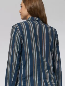 Pampa Jacket Navy Cinco Stripe -Orciani Store bsbee pampa jacket navy cinco stripe 5