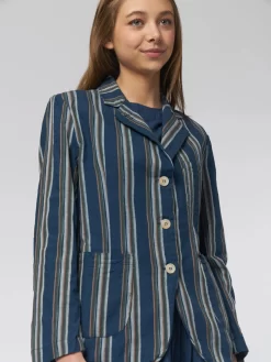 Pampa Jacket Navy Cinco Stripe -Orciani Store bsbee pampa jacket navy cinco stripe 6