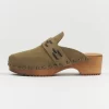 Suede Clogs Taupe
