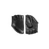 Clothilde Leather Mittens Black