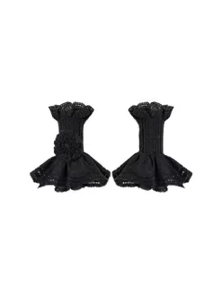 Helena Knit Cuffs Black