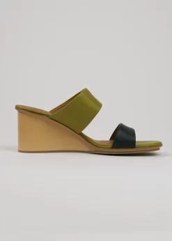 Doe Wedge Olive And Deep Sea -Orciani Store coclico doe wedge olive and deep sea 3