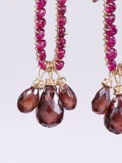 African Ruby, Garnet Earrings -Orciani Store dana kellin fashion african ruby garnet earrings 2