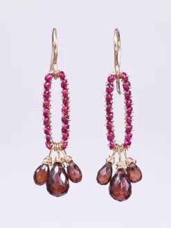 African Ruby, Garnet Earrings