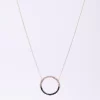 Jet And Crystal Round Pendant Necklace