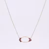 Oval Garnet Necklace