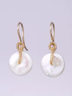 Round Pearl Earrings
