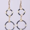 Silver And Gold Pearl Hoop Earrings