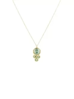 Teal And Green Quartz Necklace