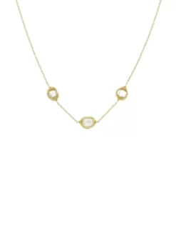 14k Diamond Slice Trio Necklace