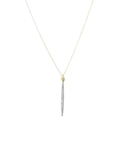 14k Diamond Stick Necklace