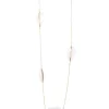 14k White Chalcedony Saloni Moonstone Necklace