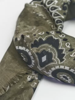 Alvina Bandana Quadra Militare Scarf -Orciani Store destin alvina bandana quadra militare scarf 2