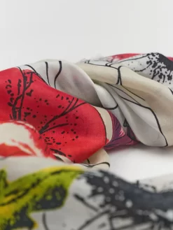 Brenda Art Quadra Red Scarf -Orciani Store destin brenda art quadra red scarf 2