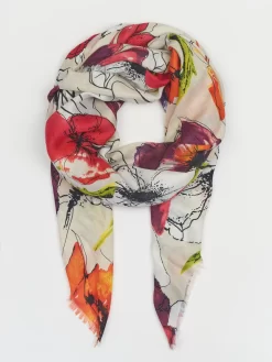 Brenda Art Quadra Red Scarf