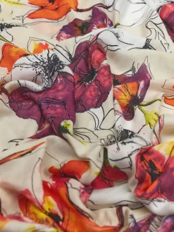 Brenda Art Quadra Red Scarf -Orciani Store destin brenda art quadra red scarf 3