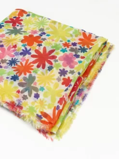 Crazy Quadra Yellow Mix Scarf -Orciani Store destin crazy quadra yellow mix scarf 4