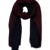 Triple Quadra Scarf Navy Burgundy