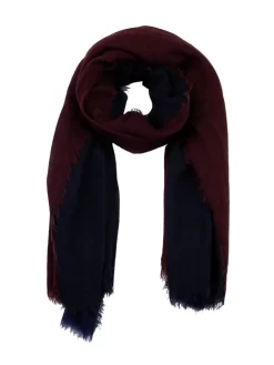 Triple Quadra Scarf Navy Burgundy