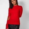 Cashmere Cuff Crew Poppy
