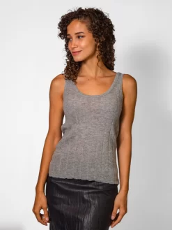 Cashmere Tank Charcoal
