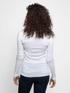 Cotton Essential U-Neck White -Orciani Store inhabit cotton essential u neck white 2