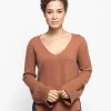 Drapey V Sweater Spice