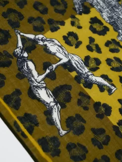 ABC Yellow Wool Scarf -Orciani Store inouitoosh abc yellow wool scarf 3