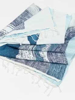 Simone Fouta Towel Blue -Orciani Store inouitoosh simone fouta towel blue 7