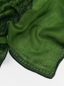 Square Odeon Scarf Green -Orciani Store inouitoosh square odeon scarf green 2