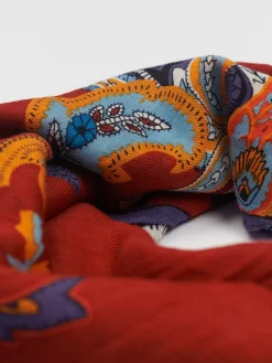 Square Paisley Orange -Orciani Store inouitoosh square paisley orange 2