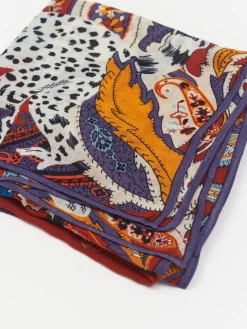Square Paisley Orange -Orciani Store inouitoosh square paisley orange 3