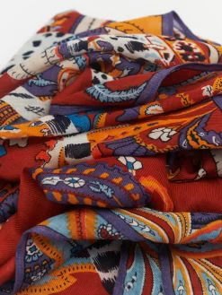 Square Paisley Orange -Orciani Store inouitoosh square paisley orange 4