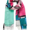 Varilus Scarf Pink Green / Rose Vert