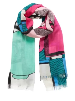 Varilus Scarf Pink Green / Rose Vert