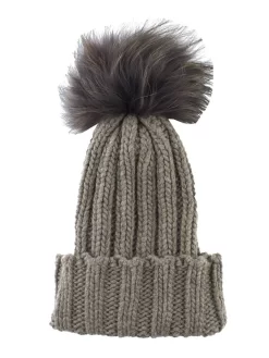 Knit Pompom Hat