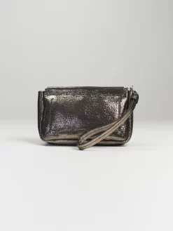 Jérôme Dreyfuss Clap Medium Calfskin Lame Champagne