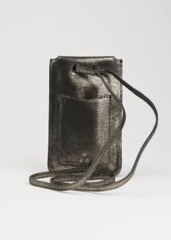 Jérôme Dreyfuss Etui Mobile Lame Champagne