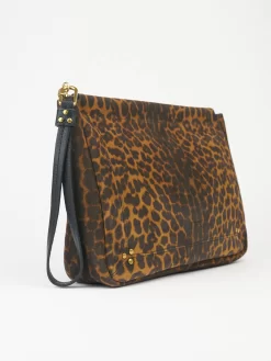 Jérôme Dreyfuss Leo Split Suede Clutch -Orciani Store jerome dreyfuss leo split suede clutch 2